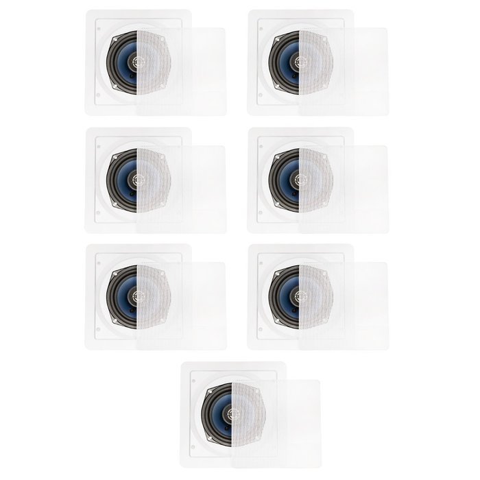 Blue Octave LS52 In Wall In Ceiling Speakers Home 1680 Watts New 7 Speaker Set LS52-7S N3