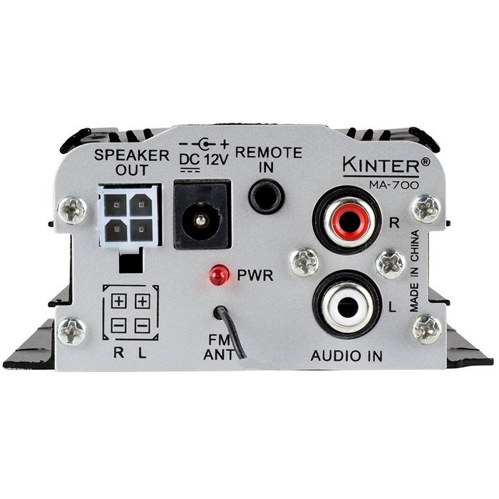 Kinter MA-700 2-Channel Mini Amplifier with Remote USB MP3 FM 2x18W N4