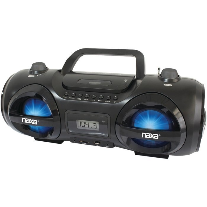 Naxa Compact Portable Stereo Boombox with Cd Player & Digital AM/FM Radio Tuner & Mega Bass Reflex Stereo Sound...