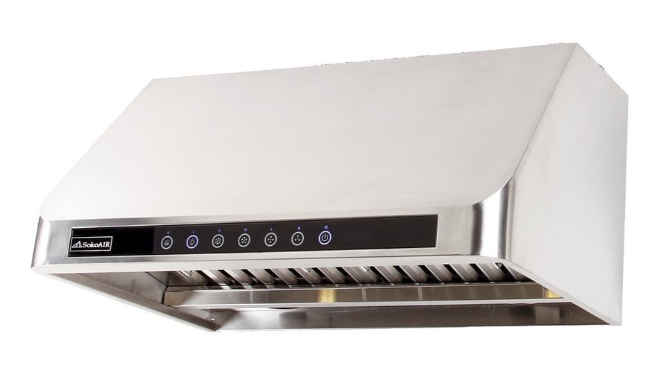 30" SokoAir SK-UB18 STAINLESS STEEL UNDER CABINET/WALL MOUNTED RANGE HOOD
