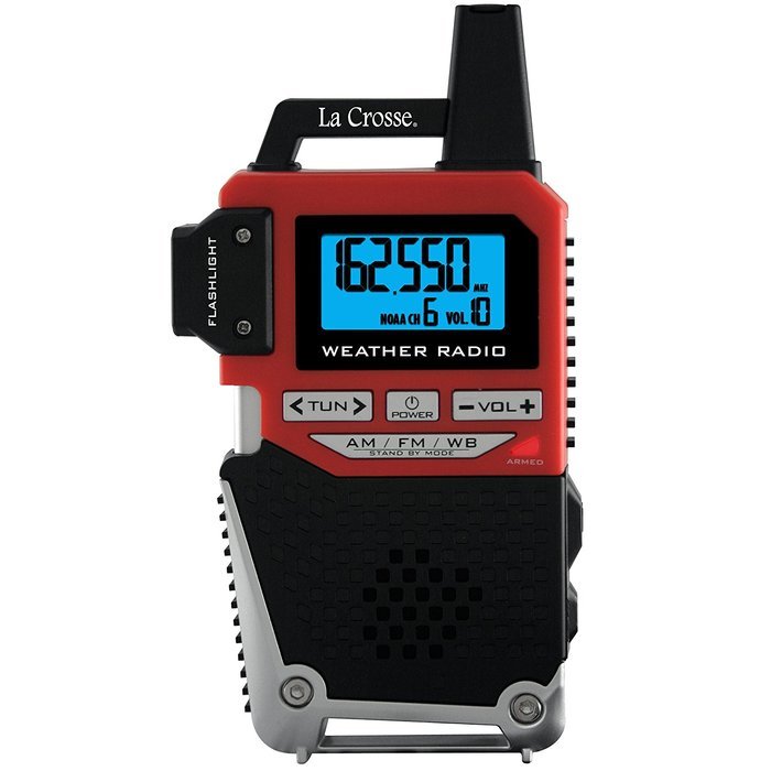 La Crosse Technology 810-1461 NOAA Weather Alert Handheld Radio with Flashlight