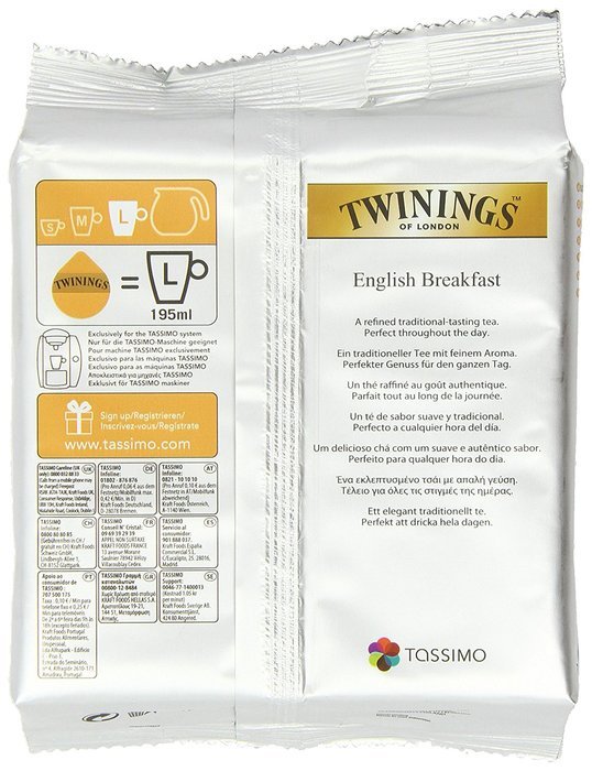 Tassimo Twinings Breakfast Tea 16 servings (Pack of 5, 80 servings in total) N7