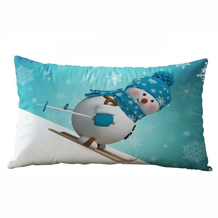 Pillow Cover,Haoricu Christmas Snowflake Rectangle Cotton Line Pillow Cases Cushion Covers (F2) N13