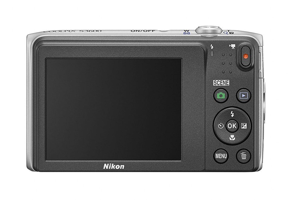 Nikon COOLPIX S3600 20.1 MP Digital Camera with 8x Zoom NIKKOR Lens and 720p HD Video (Red) (Discontinued by Manufacturer) N10