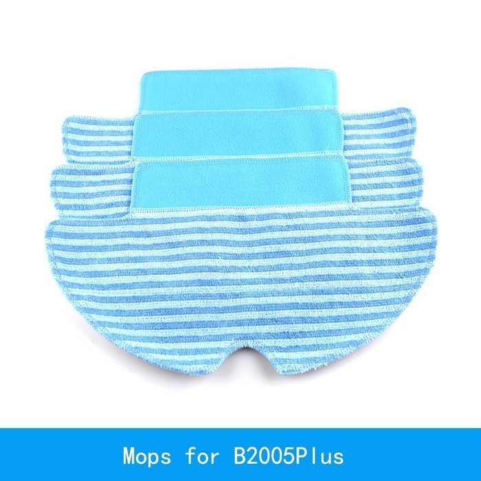 Liectroux Robotic Vacuum Spare Parts Mop for B2005Plus (with Water Tank, Wet and Dry Mopping) 3pc/pack