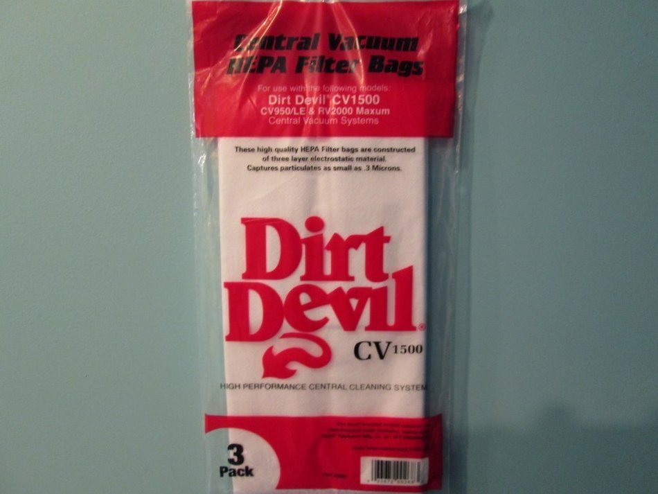 Dirt Devil Central Vacuum bags 7767-W - Genuine - 3 Pack