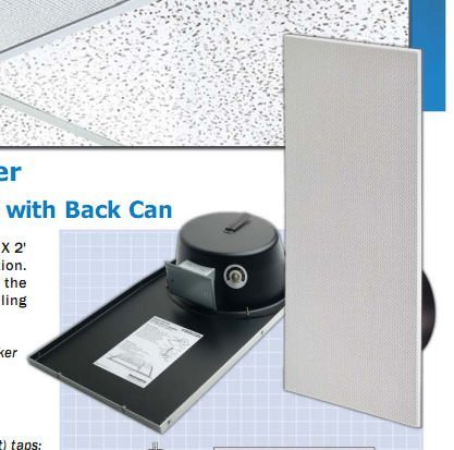 Bogen CSD1X2 1 x 2 White Drop In Ceiling Speaker - 2 Pack