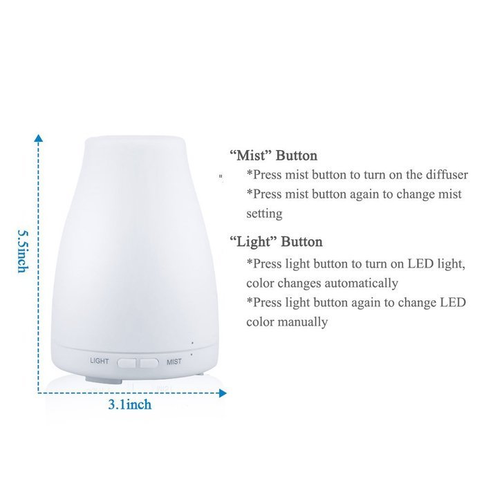E-Diffuser Smart Aroma Essential Oil Diffuser&ndash; Bluetooth App Control Ultrasonic Cool Mist Humidifier with Timer... N6