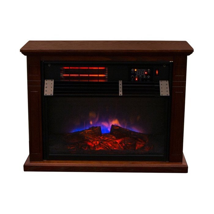 Ainfox 1500w Embedded Insert Quartz Infrared Electric Fireplace Heater 3 Color Flame Remote Control Wood Cabinet N4
