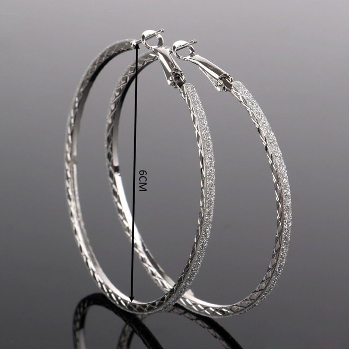 Fashion Womens Large Round Crystal Diamante Rhinestone Hoop Earrings Jewelry (gold) N2