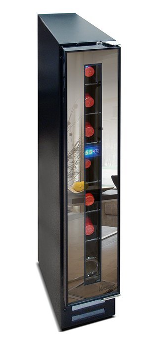 Vinotemp VT-7BMSL-FE 7-Bottle Mirrored Wine Cooler, Black N2