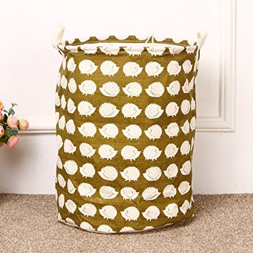 MuLuo Cotton Waterproof Beam Port Storage Barrels Laundry Basket Storage Basket Bucket opening&bear M N3