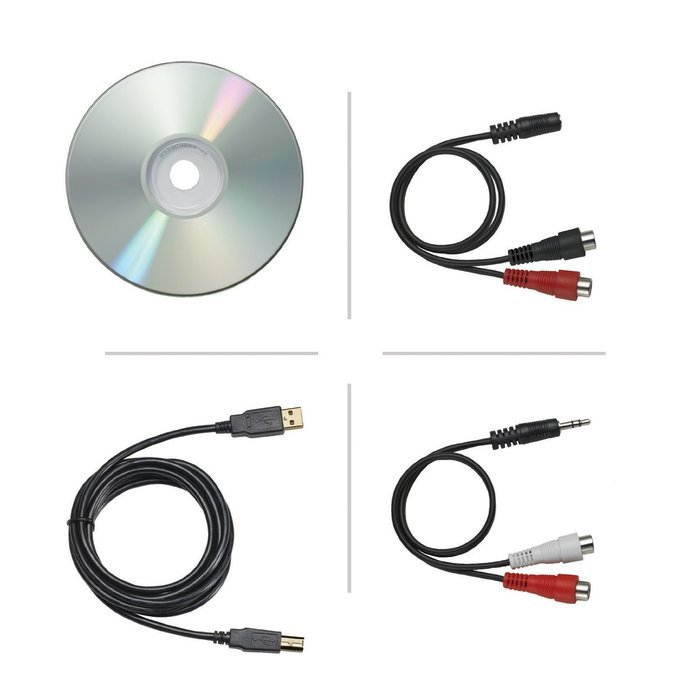 Audio Technica AT-LP60BK-USB Fully Automatic Belt-Drive Stereo Turntable (USB & Analog), Black N4