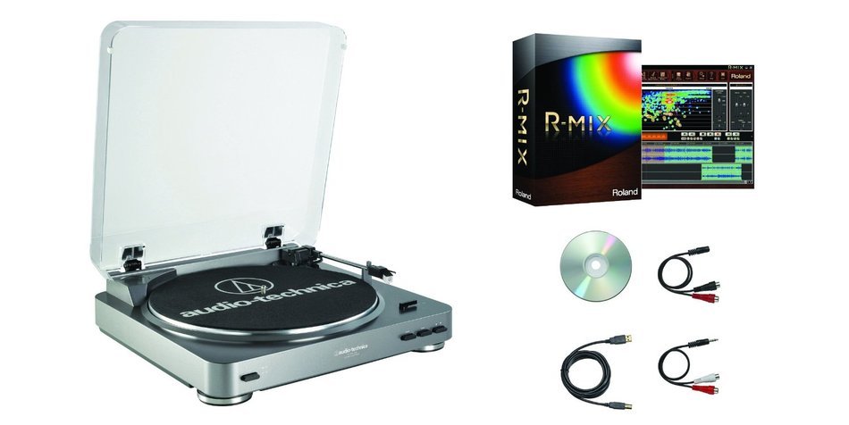 Audio Technica AT-LP60BK-USB Fully Automatic Belt-Drive Stereo Turntable (USB & Analog), Black N5