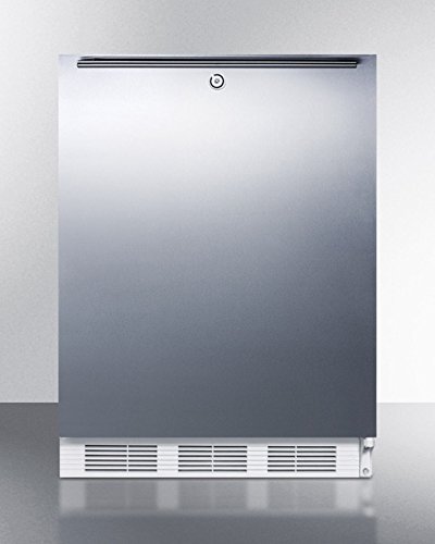 Summit AL750LBISSHH 24" All-Refrigerator with 5.5 Cu. Ft. Capacity Lock Automatic Defrost Adjustable Thermostat...