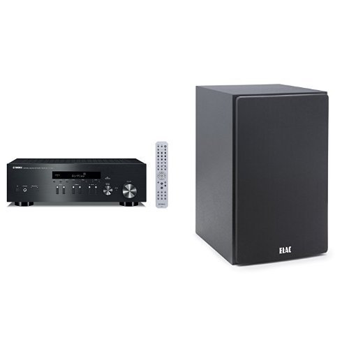 Yamaha R-N301BL Network Stereo Receiver, Black with a pair of ELAC B5 Debut Series 5.25" Bookshelf Speakers by...
