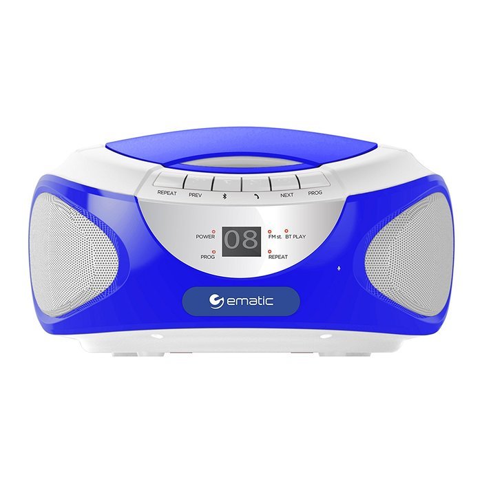 Ematic EBB9224BK CD Bluetooth Boombox (Black) N8
