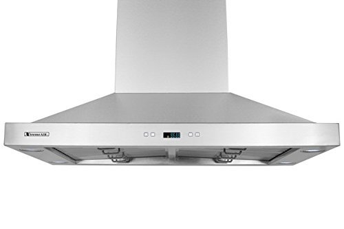 XtremeAir PX05-I36 Island Mount Range Hood with 900 CFM Baffle Filters/Grease Drain Tunnel, 36" N2