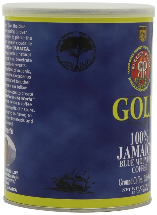 Reggie's Roast 100% Jamaica Blue Mountain Ground Coffee, 12-Ounce Can N5