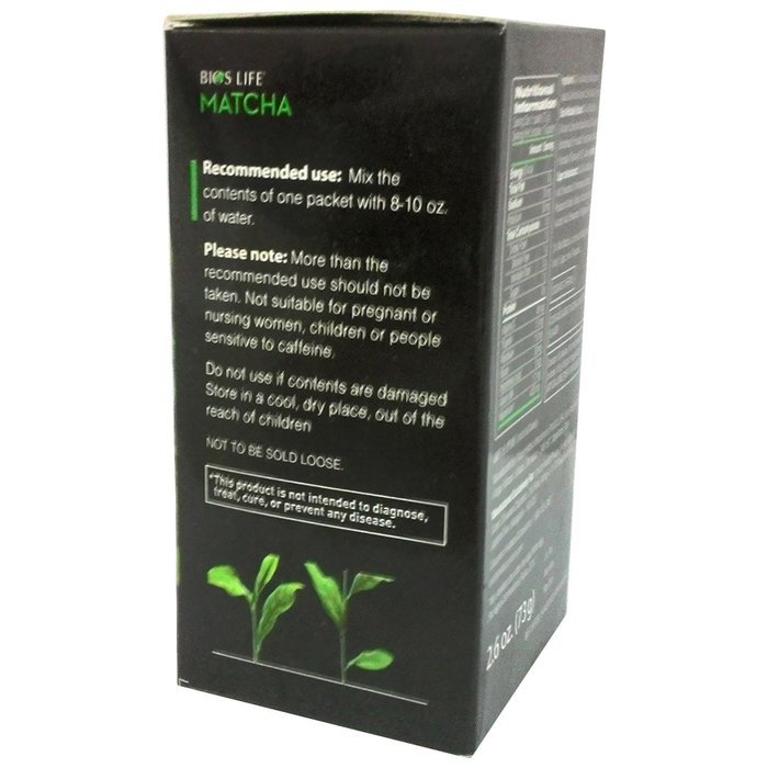 BiosLife Matcha Green Tea and Vitamins - 30 pkts N2