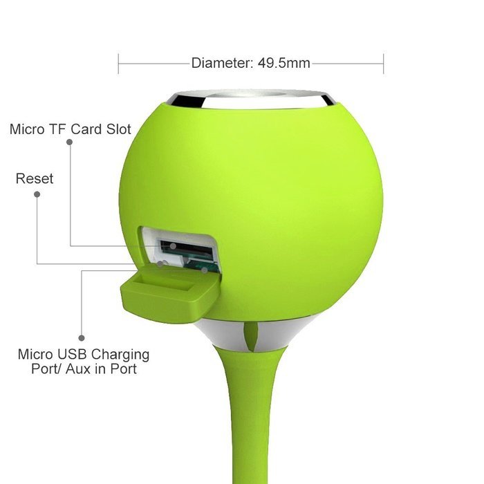Guppy&reg; Waterproof Bluetooth TF Card Shower Speaker Wireless Portable Audio Kid-friendly Built-in Control Buttons... N4