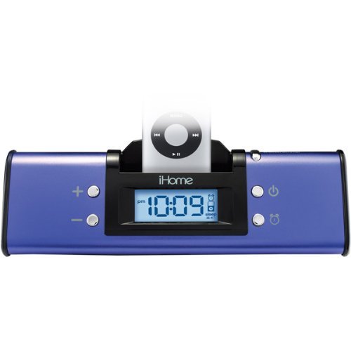 Purple iH16 Portable Stereo Alarm Clock With iPod Dock