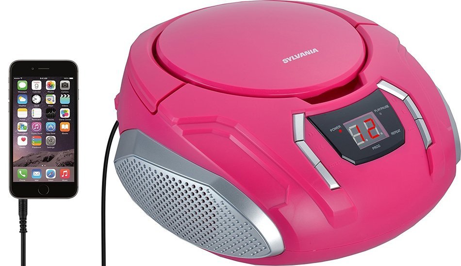 Sylvania Portable CD Boombox with AM/FM Radio (Black) N16