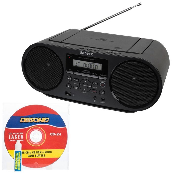 Sony Portable Mega Bass Stereo Boombox Sound System with NFC Wireless Bluetooth, USB Input, MP3 CD Player, AM/... N6