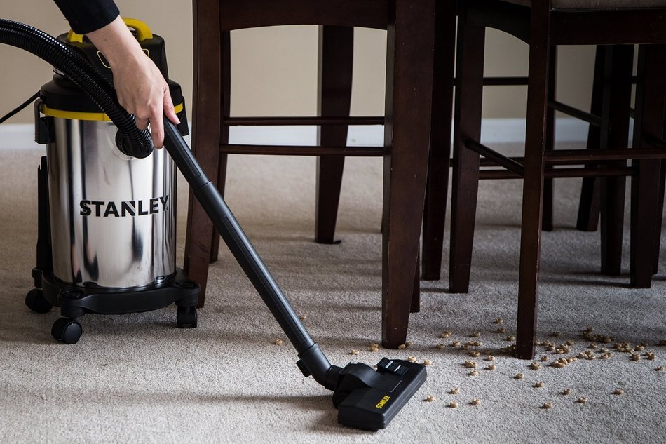 Stanley Wet/Dry Vacuum, 5 Gallon, 4 Horsepower, Stainless Steel Tank N7