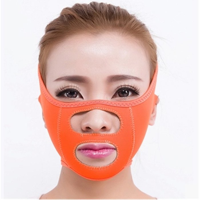 Spritech(TM) Women's Magic Thin Face Instrument Reduce Double Chin Face Belt Anti Wrinkle Mask Yellow N7