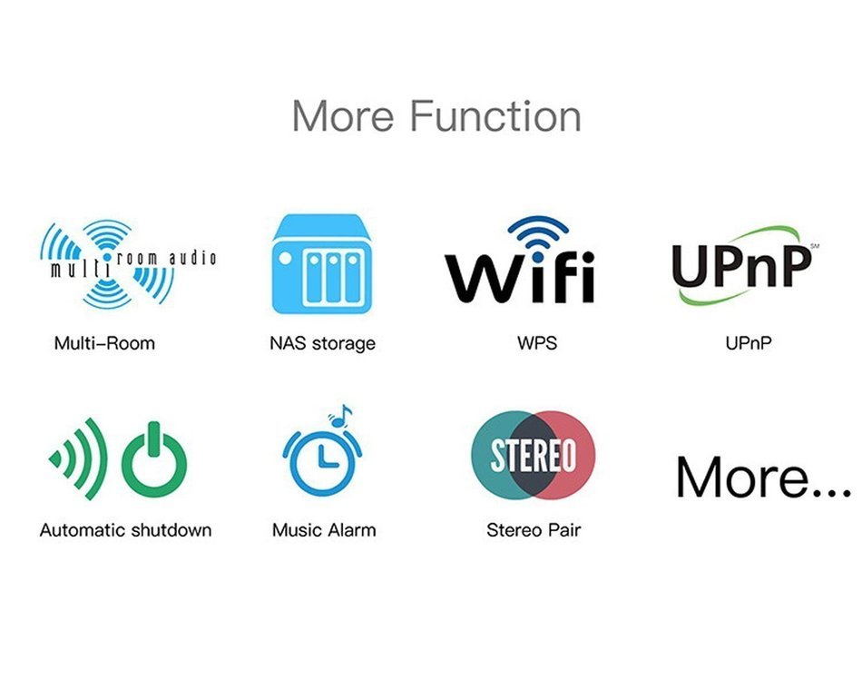 RIVERSONG Wireless DLNA Airplay Music Receiver Adapter NAS Support with iHeartRadio Spotify Bluetooth Receiver...