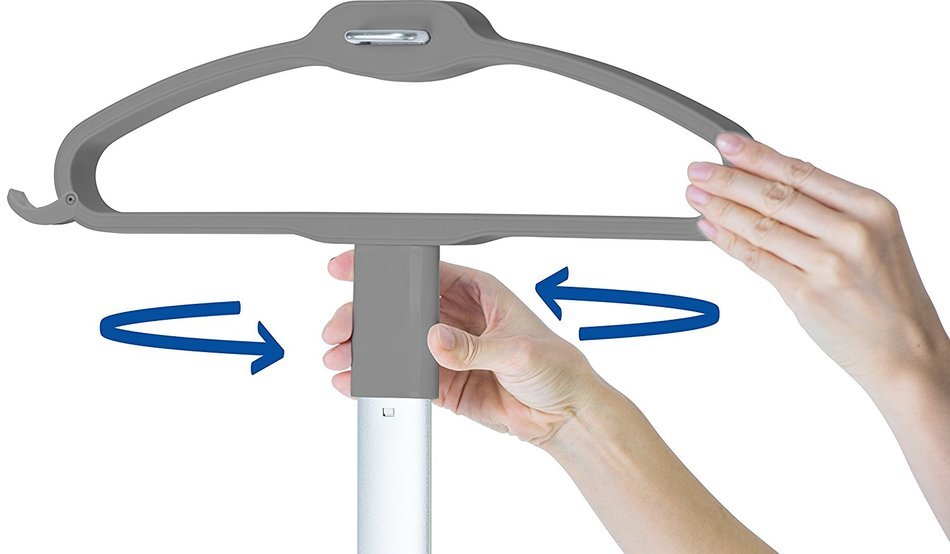 SALAV Professional Series GS60-BJ Wide Bar Garment Steamer with 360 Degrees Swivel Hanger, 1500 W, Gray N8