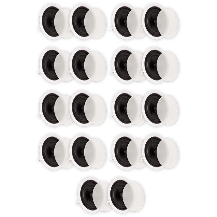 Theater Solutions TSS8C In Ceiling 8" Speakers Surround Sound Home Theater Deluxe 9 Pair Pack 9TSS8C