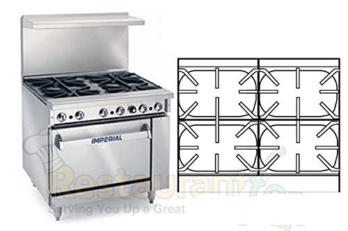 Imperial Commercial Restaurant Range 36" With 4 Extra Wide Burners 1 Standard Oven Propane Ir-4-S18