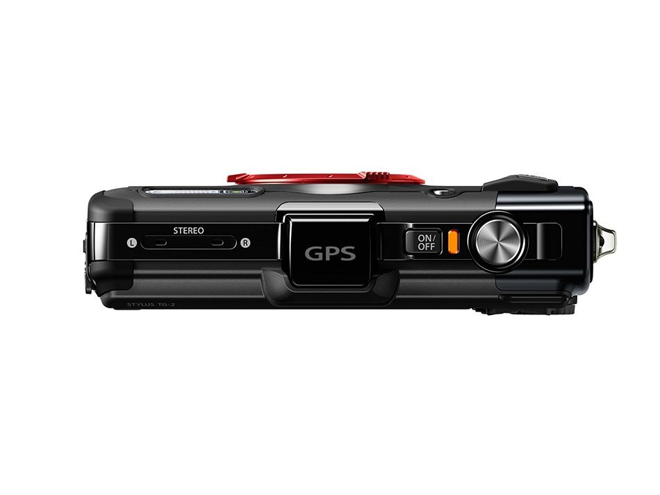 Olympus Stylus TG-2 iHS Digital Camera with 4x Optical Zoom and 3-Inch LCD (Red) (Old Model) N6