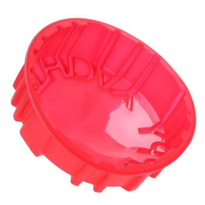 NEW! Round Baking Cake Pan Mold Happy Birthday Letters Embossing Craft DIY Decorating Pastry Tool Kitchen Accessories
