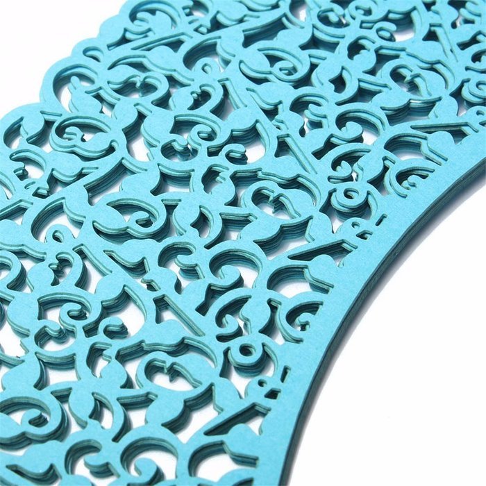 Hual@ Cupcake Wrappers 100 Filigree Artistic Bake Cake Paper Cups Little Vine Lace Laser Cut Liner Baking Cup... N7
