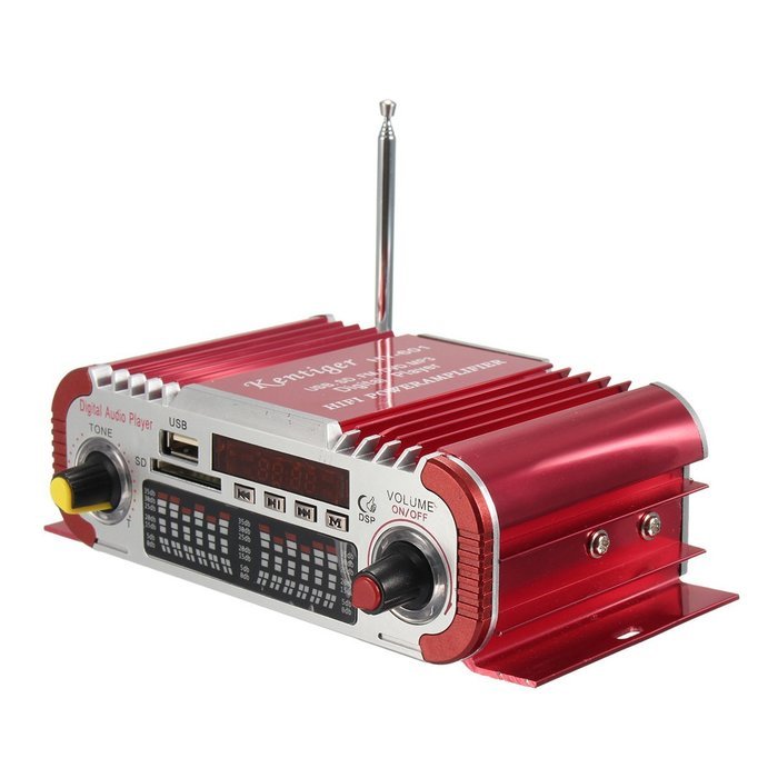 Mini Amplifier, ELEGIANT HiFi Digital Super Bass Stereo Audio Amplifier Support USB / SD / MMC Card Built-in FM... N2