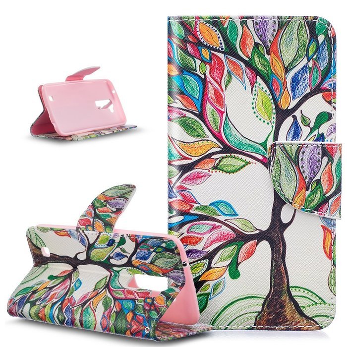 LG K10 Case,LG K10 Cover,ikasus Colorful Painted Premium PU Leather Fold Wallet Pouch Case Flip Stand Credit Card... N11
