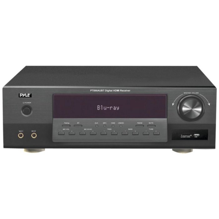 Pyle PT595AUBT 5.1-Ch Amplifier Receiver Bluetooth HDMI 350W USB/SD AM/FM Consumer Electronics