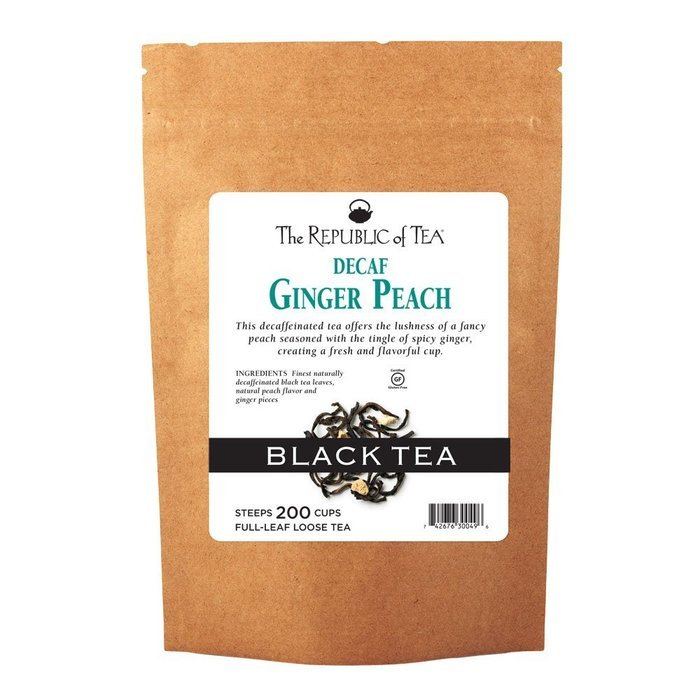 The Republic Of Tea Decaf Ginger Peach Black Full-Leaf Tea, 3.5 Ounces / 50-60 Cups N4