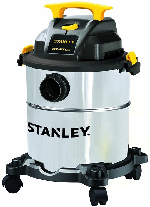 Stanley Wet/Dry Vacuum, 5 Gallon, 4 Horsepower, Stainless Steel Tank N9