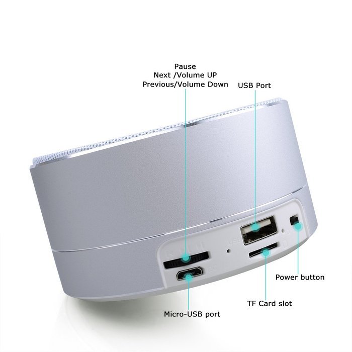 Accering Stereo Bluetooth Music Speaker,Wireless Mini Portable Outdoor Super Bass Sound and FM Radio for iPhone... N27
