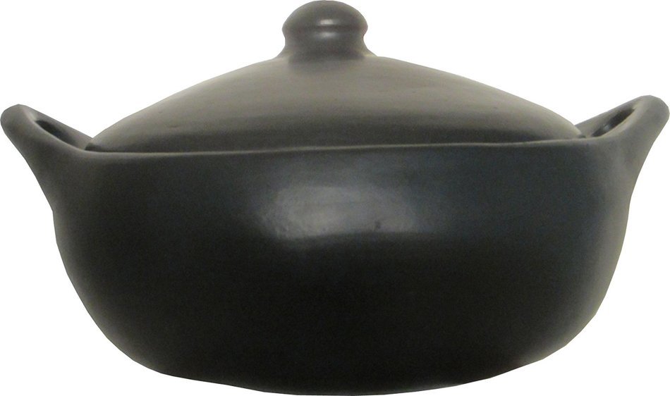 La Chamba Black Clay Casserole, Medium - 2.5 Quart