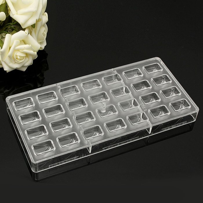 Rectangular Plastic Boxes DIY Chocolate Soap Cake Mold Candy Cookie Pudding Craft Tools