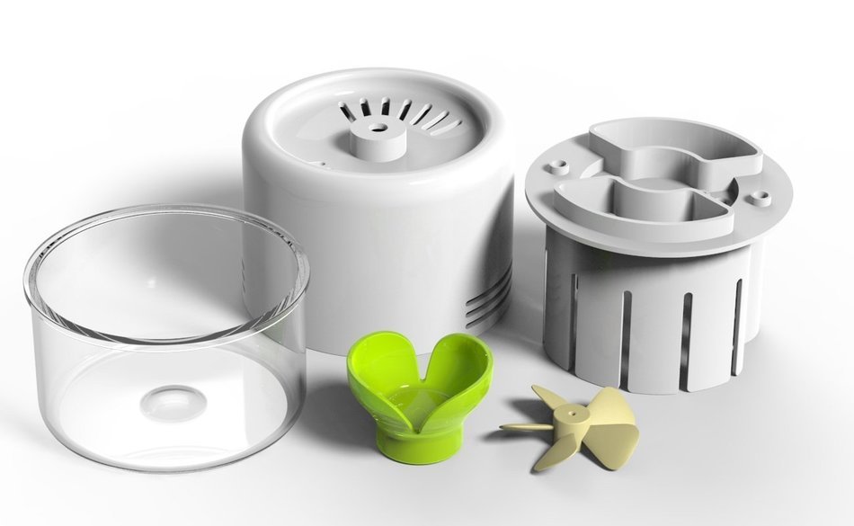 iVid Airpot Desktop Air Cleaner/Purifier Deodorizer, TiO2 Photocatalysis with LED Mood Light