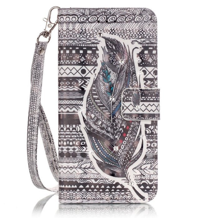 Galaxy Grand Prime Case,ikasus Shiny Glitter Diamond Colorful Art Painting PU Leather Flip Wallet Pouch Stand... N7