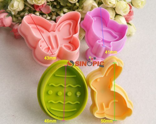 ZNU Easter Day Cake Cookie Decorating Cutters Fondant Sugarcraft Plunger Set Mold Tools N3
