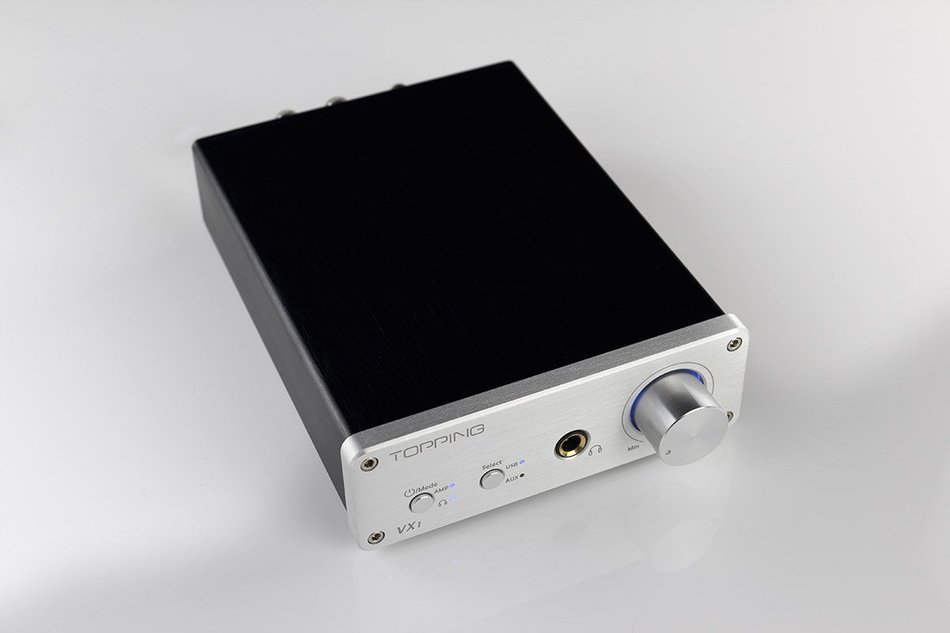 TP30-MK2 Digital Hi-Fi Power Stereo Subwoofer Amplifier 16bit/48kHz USB DAC Headphone Amp (Silver) N2