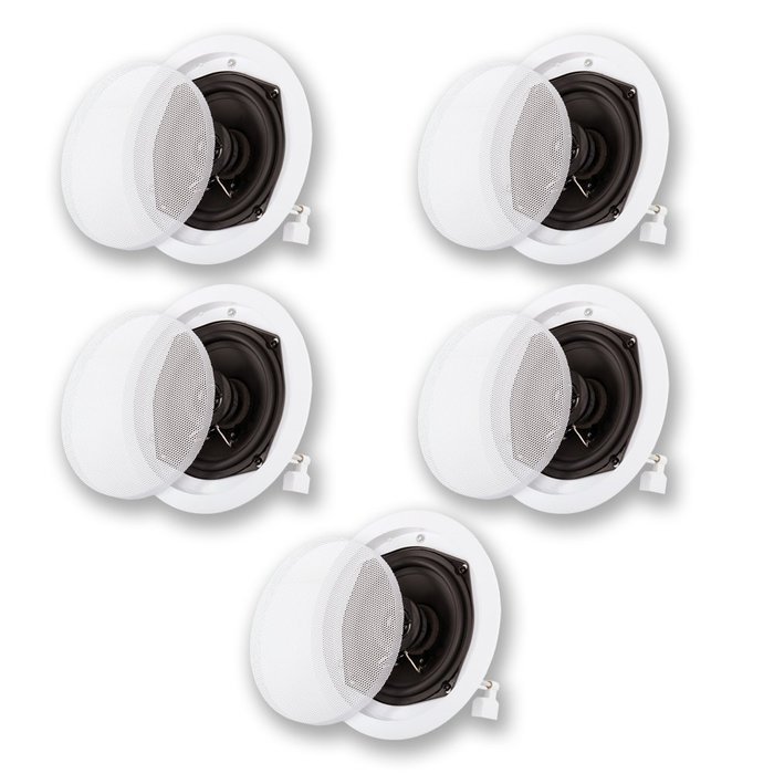 Acoustic Audio R191 In Ceiling / In Wall 5 Speaker Set 2 Way Home Theater 1000 Watt New R191-5S